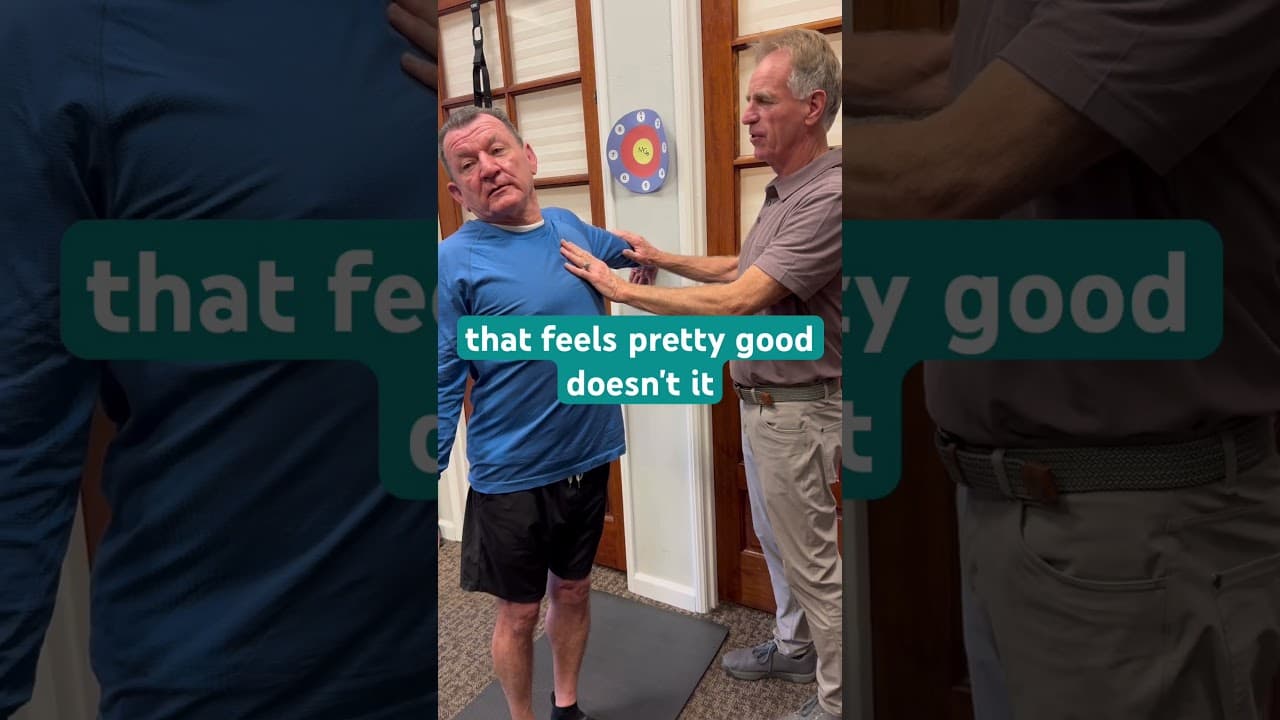 Wall fascial stretch for Shoulder and Neck YouTube thumbnail